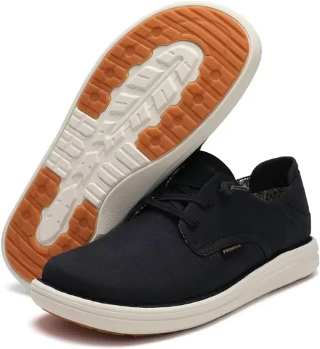Vista 4 de PROMOLA Zapatos anchos para hombre Zapatos sin cordones Zapatos mocasines para hombre Zapatos de senderismo para hombre