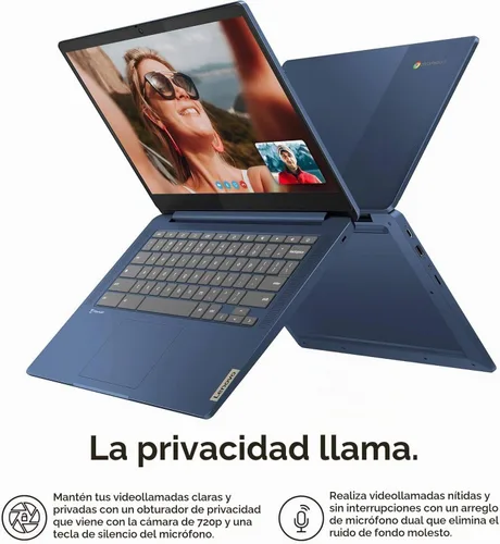 Vista 5 de Lenovo Laptop Chromebook con pantalla táctil de 14", procesador de 8