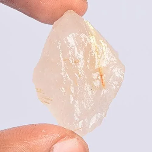Vista 3 de Envoltura de alambre de gemhub dorado rugoso, rutilado, 62,50 ct. Piedra preciosa rutilada dorada Rough DP-841