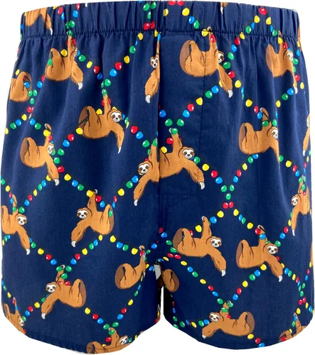 Vista 36 de ROCK ATOLL Calzoncillos tipo bóxer de algodón con estampado novedoso y brillante para hombre Estampado Afrutado Negro