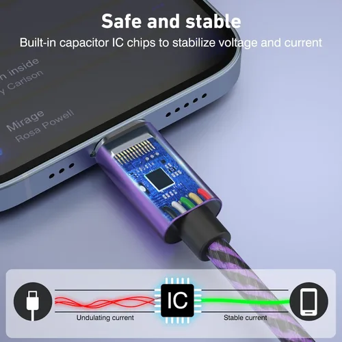Vista 4 de Aeibxiy Cargador para iPhone de 10 pies, 5 unidades, [certificado Apple MFi] Cable Lightning de nailon trenzado de carga rápida compatible