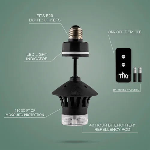 Vista 3 de TIKI BiteFighter - Repelente de mosquitos Plug & Repel para luces de cadena - 48 HR