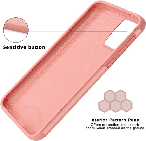 Vista 6 de TJS - Funda compatible con Samsung Galaxy A32 5G (oro rosa) with Tempered Glass Screen Protector Glitter Bling Cute Girls Women Design Dual Layer