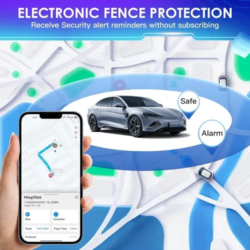 Vista 4 de Mini GPS Tracker for Vehicles-12 (1PCS Black Tracker, Black Magnetic Case)
