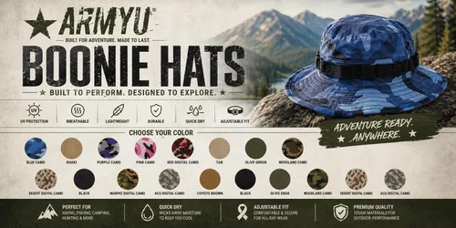Vista 6 de Sombrero táctico Boonie Militar Sombrero Sombrero Camo Digital o Sólido Ala Ancha Sol Pesca Bush Booney Caza Headwear ACU Digital Camo