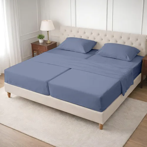 Vista 46 de SGI bedding Sábana Queen de 28 pulgadas con cabecera flexible y parte superior dividida, 100% algodón egipcio - 600 número de hilos, sábanas