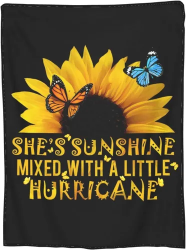 Vista 15 de Manta de girasol, suave, cálida, ligera, acogedora manta de felpa para cama, sofá, oficina, decoración de regalos para niños y mujeres, 80 x 60