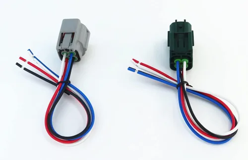 Vista 6 de 1 unids macho y 1 unids conector hembra 4 pin 4-way plug para sensor O2 cable de coleta compatible con Nissan Subaru Infiniti RS04FG