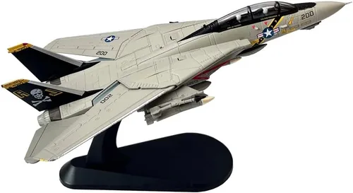Vista 3 de Grumman F-14 F-14A F-14B F-14D Tomcat Fighter Aviones de combate de metal militar fundido a presión modelo de avión de metal (F-14A)