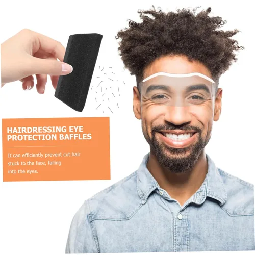 Vista 2 de 50 viseras faciales transparentes para cortes de pelo, cubierta protectora de ojos ligera para peluquería, flequillo recortado y teñido del cabello