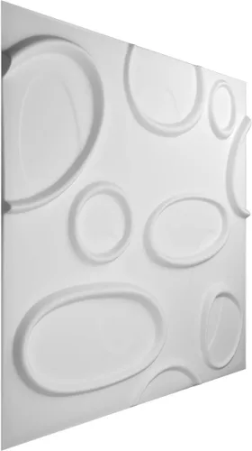 Vista 3 de Ekena Millwork WP20X20FEWH 19 5/8 pulgadas de ancho x 19 5/8 pulgadas de alto Felix EnduraWall Decorativo 3D Panel de pared cubre 2.67 pies cuadrados