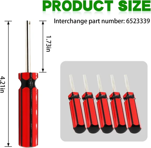 Vista 5 de 10Pcs Auto Herramienta de reparación de neumáticos con destornillador para quitar núcleo de válvula 6523339 Herramienta de reparación