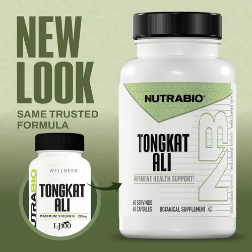 Vista 2 de NutraBio Tongkat Ali Longjack 100 Suplemento – Apoyo natural para masa muscular, fuerza, rendimiento – Longjack Tongkat Ali para hombres – 200 mg