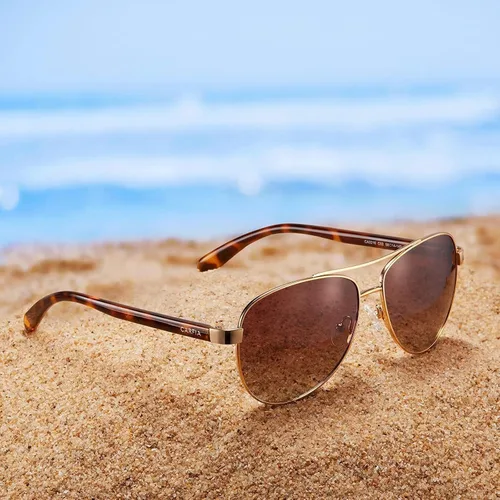 Vista 10 de CARFIA Gafas de sol polarizadas para mujer, protección UV, brazos de acetato, marco de metal, sombras para mujer, CA3216