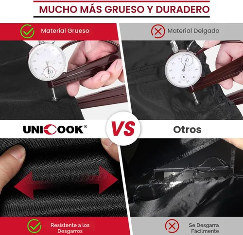 Vista 6 de Unicook Cubierta de parrilla de gas impermeable resistente al agua, cubierta de barbacoa de 65 pulgadas, material especial resistente a