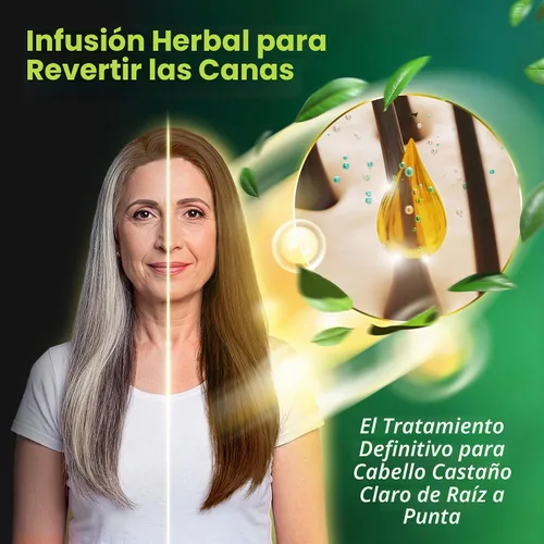 Vista 2 de BIOGREEN ROOTS con champú de tinte para el cabello a base de hierbas Marrón claro