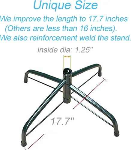 Vista 2 de Soporte de repuesto para árbol de Navidad para árboles artificiales, base plegable para árboles artificiales de 4 a 6 pies, se adapta a postes