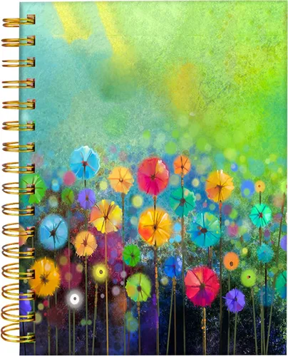 Vista 10 de iampanda Cuaderno de diario en espiral, encuadernación fuerte de doble alambre con papel de primera calidad para niñas y mujeres, 60 hojas A5