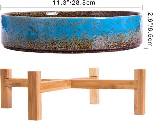 Vista 4 de ARTKETTY Macetas para suculentas, macetas grandes de 11 pulgadas con 11" azul