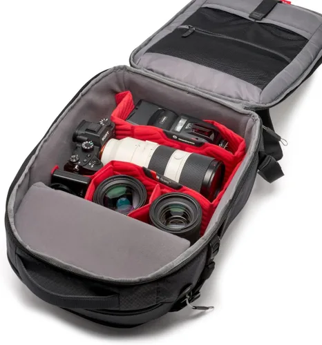 Vista 5 de Manfrotto PRO Light Backloader S, mochila profesional para cámara, acceso superior y trasero, accesorio de doble trípode, mochila acolchada