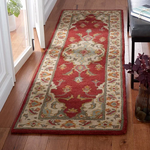 Vista 14 de SAFAVIEH Antiquity Collection - Alfombra de pasillo, 2 pies 3 pulgadas x 8 pies, azul y marfil, hecho a mano, lana oriental tradicional, ideal
