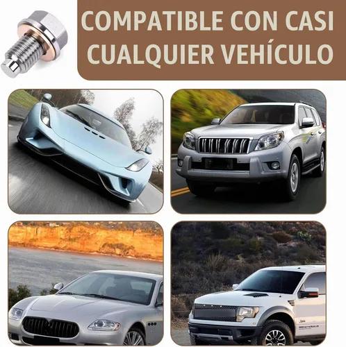Vista 4 de 1 PC Tuerca de Drenaje de Aceite para Coche, Tapón de Drenaje de Aceite a Prueba de Fugas, Tornillo de Drenaje de Aceite con Junta de Cáscara