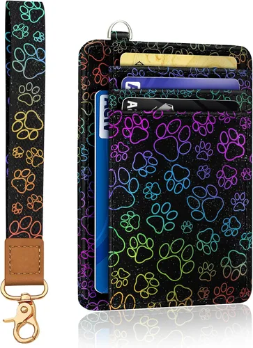 Vista 15 de Yonlevres Cartera delgada para tarjetas de crédito, cartera RFID para mujer, bolsillo frontal, soporte para tarjetas pequeñas, estuche para tarjetas