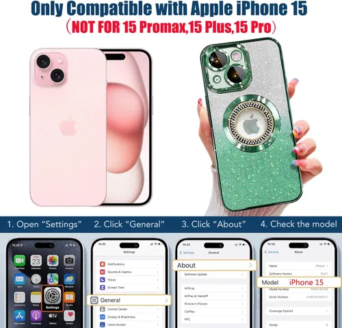 Vista 151 de Misscase Funda magnética con purpurina para iPhone 11 compatible con MagSafe, protección completa, delgada, a prueba de golpes, antiarañazos