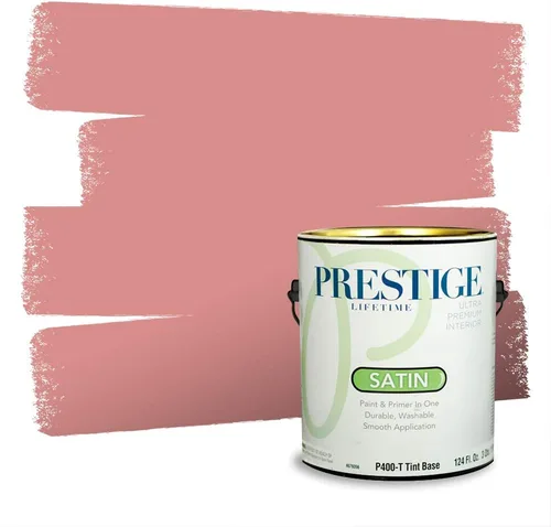 Vista 418 de Prestige Paints Pintura exterior e imprimación en uno, 1 galón, plano, coincidencia comparable de Valspar* Amber Rose*