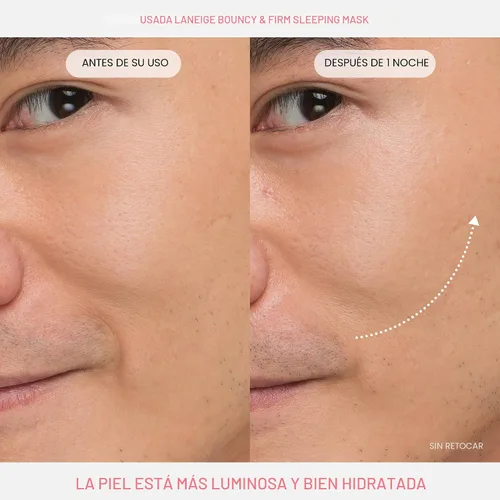 Vista 6 de LANEIGE Mascarilla nocturna revitalizante, suave, con complejo de peonía y colágeno, hidratación que fortalece la barrera