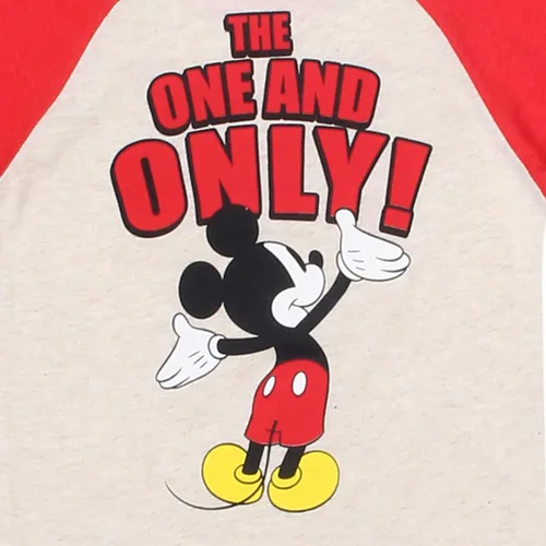Vista 4 de Disney Mickey Mouse - Camisa de manga larga para niños pequeños, color rojogris