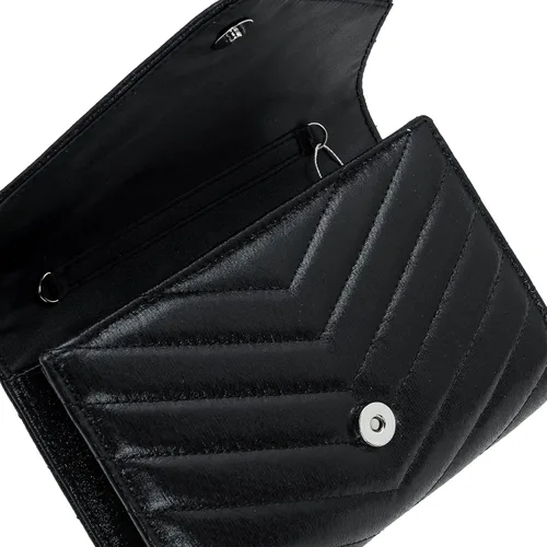 Vista 4 de Bolso de noche para mujer, acolchado, formal, elegante, bolso de mano de boda