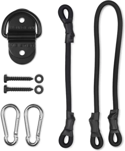Vista 3 de Meister Kit de montaje de anclaje de piso con anillo en D de bolsa pesada de doble extremo con bungees - negro