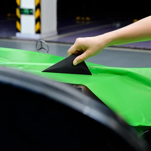 Vista 5 de FOSHIO Pequeñas herramientas de tintado de ventana de escobilla de goma triangular, herramienta de vinilo para envolver el automóvil, para envolver