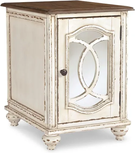 Vista 13 de Signature Design by Ashley Chairside End Table with Charging Station Blanco antiguo