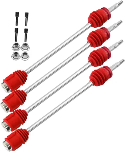 Vista 9 de RC Upgrades Pieza para 1/10 T-Maxx/Revo/E-Maxx (primera generación), ejes de eje de transmisión delantero trasero #45 de acero #45, piezas