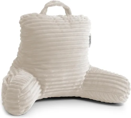 Vista 10 de Nestl Almohada de lectura para niños y adolescentes con espuma viscoelástica triturada, almohadas de respaldo de felpa de corte lujoso para leer
