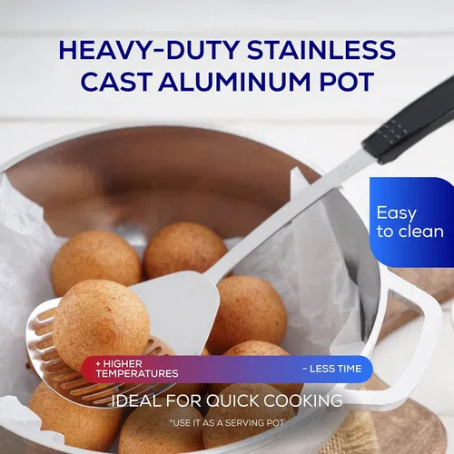 Vista 8 de Universal (Extra Pequeño) Caldero 4 Tazas – 1.3 Cuartos / 1.2 L, Olla de Aluminio Inoxidable, Distribución Uniforme del Calor y Olla de Horno
