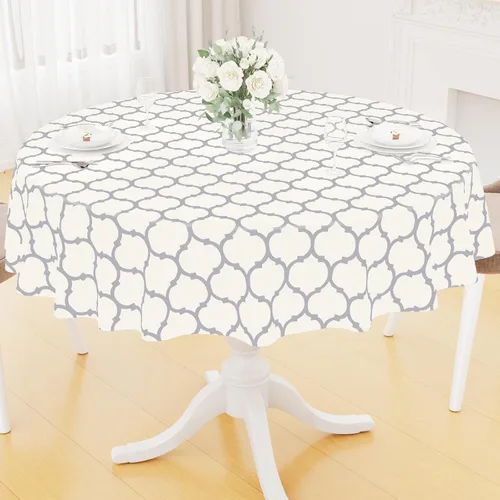 Vista 51 de Smiry - Mantel cuadrado de vinilo impermeable con respaldo de franela para mesas cuadradas, manteles de plástico lavables a prueba de derrames