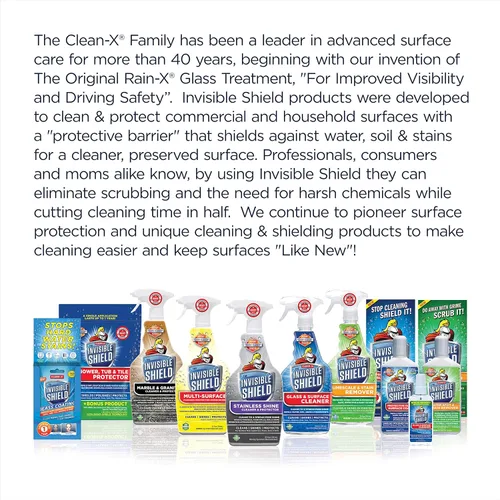 Vista 6 de Invisible Shield Limpiador y protector de mármol y granito con peróxido de hidrógeno – 32 onzas líquidas por UNELKO- Clean-X paquete de 2
