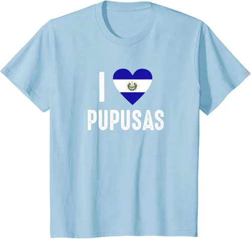Vista 9 de Camiseta I Love Pupusa from El Salvador