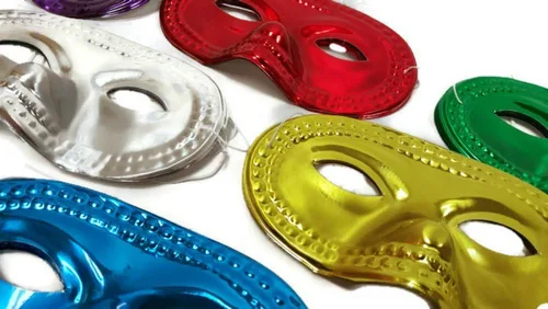 Vista 5 de Máscaras de disfraces, máscaras metálicas, máscaras de plumas
