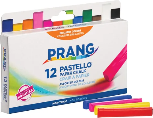 Vista 3 de Prang Tiza de papel Pastello, cuadrada, colores surtidos, 12