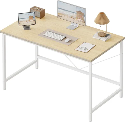 Vista 37 de Mericonia Escritorio para computadora, escritorio de juegos para espacios pequeños, mesa de estilo moderno y simple para oficina en casa, mesa