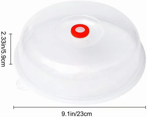 Vista 6 de KINGZHUO Cubierta para microondas de 9 pulgadas, placa protectora de alimentos sin BPA y protector de salpicaduras