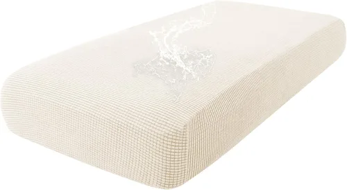 Vista 57 de Fundas impermeables para sofá seccional, fundas de cojín antideslizantes para sofá Ajuste seccional en forma de L, tela jacquard elástica, parte