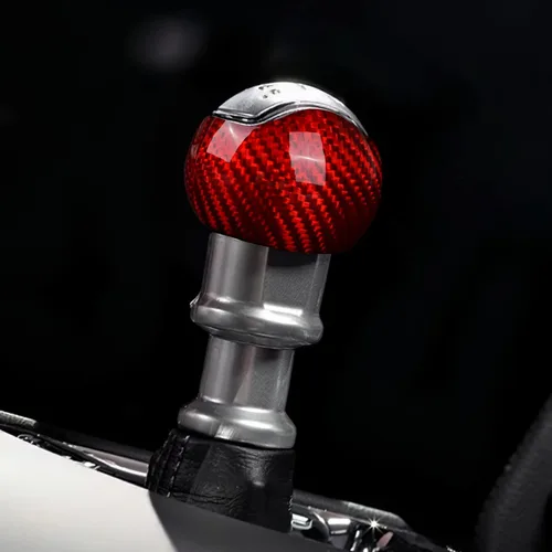 Vista 6 de AIRSPEED Para Mustang - Cubierta de la perilla de la palanca de cambios de fibra de carbono, accesorios interiores, calcomanía para Ford Mustang