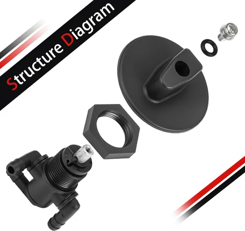 Vista 2 de Válvula de depósito de combustible Petcock 3 vías y tuerca de perilla para Polaris Sportsman 335 400 500 600 700 Twin Magnum Trail Boss 325 330 500