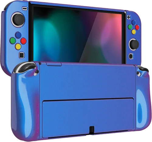 Vista 7 de PlayVital AlterGrips - Funda protectora brillante para Nintendo Switch OLED, agarre ergonómico para Joycon, carcasa delgada acoplable para Switch