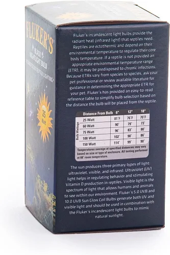 Vista 3 de Fluker's Bombillas incandescentes negras para reptiles, 25 vatios